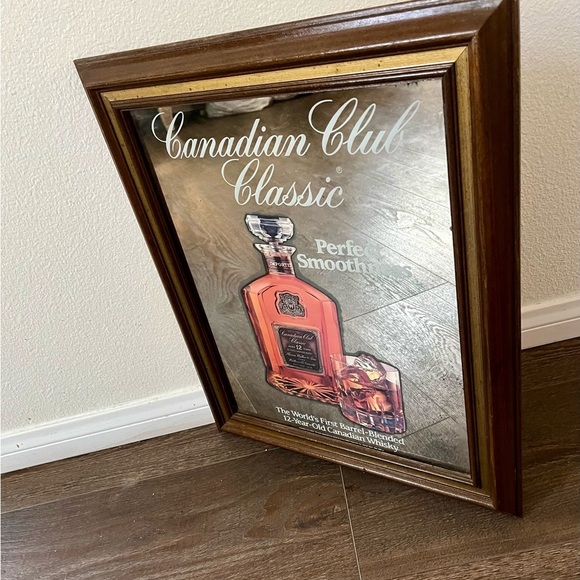 Framed Mirror Canadian Club Classic 12-year -old Canadian Whisky 17/20 Inches - Picture 11 of 11
